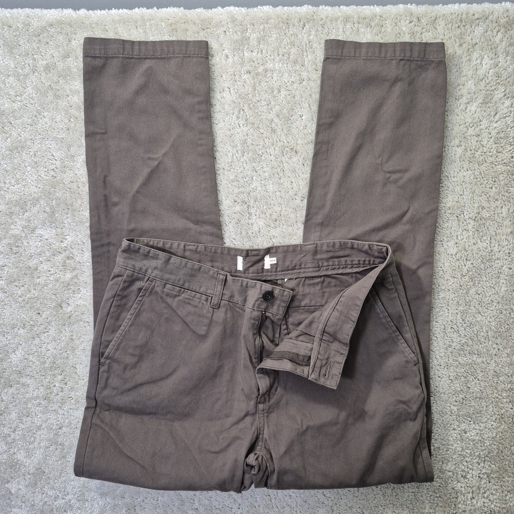 Taylor Stitch Slim Foundation Pants Mens 33/32 Brown Chino Cotton Twill Workwear